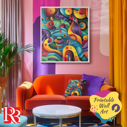 Vibrant Abstract Printable Wall Art