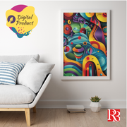 Vibrant Abstract Printable Wall Art