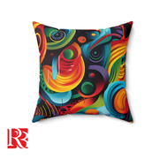 Vibrant Abstract Square Pillow