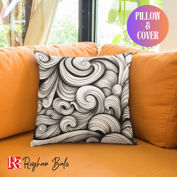 Abstract Modern Pillow Waves