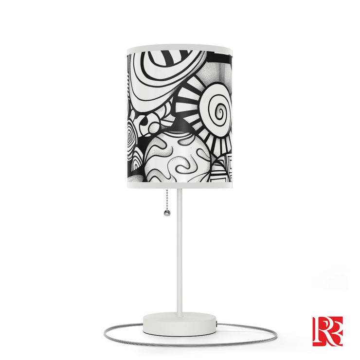 Monochrome Glow: Abstract Elegance Lamp