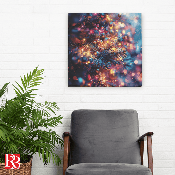 Twin Canvas Set of Lit Christmas Trees