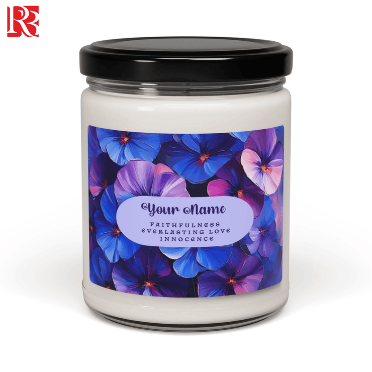 February Birth Flower Violet Soy Candle