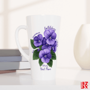 Violet Grace Personalized Latte Mug - February Birth Flower