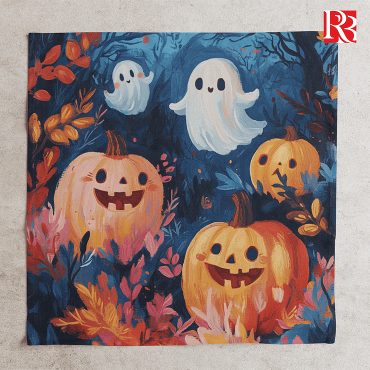 Spooky Cute: Pumpkin & Ghost Halloween Napkins - 4-Pack