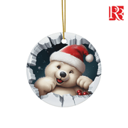 Ceramic Ornament Cute Pole Bear