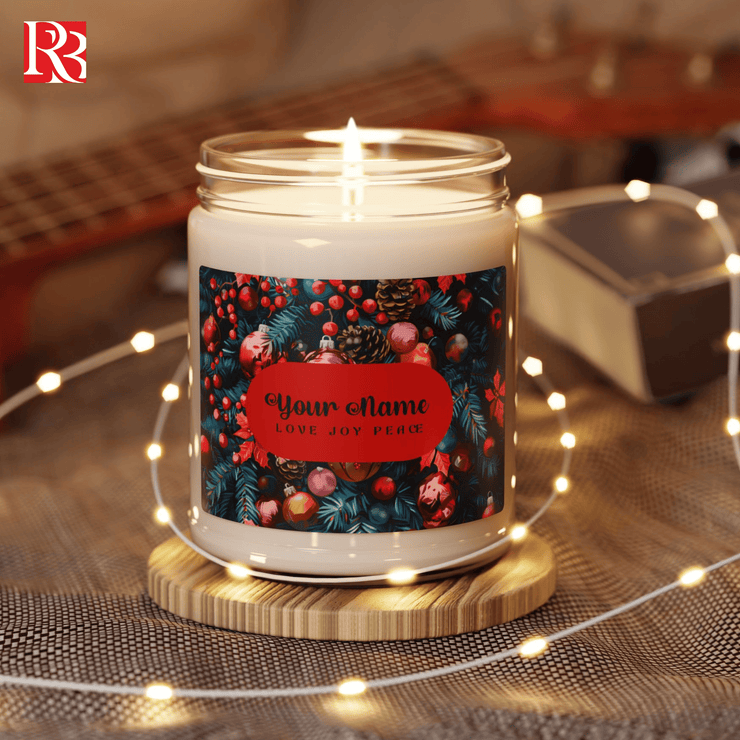 Personalized Scented Soy Candle: New Year Wishes