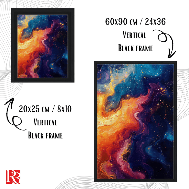 Celestial Harmony Framed Canva