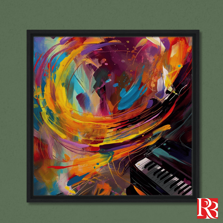 Symphony in Color Framed Canvas Wall Art