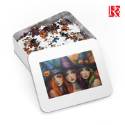 Enchanting Witch Trio Jigsaw Puzzle: A Magical Halloween Challenge